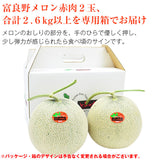 【直送品】富良野赤肉メロン2玉