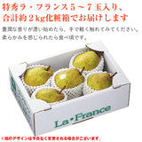 【直送品】ラフランス特秀2kg【11月上旬～12月上旬】